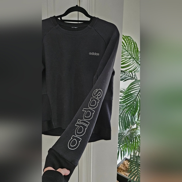 Adidas Women's Black Crewneck Sweatshirt - Picture 3 of 3